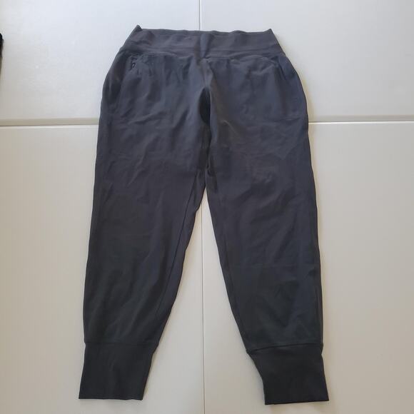 Athleta Venice Jogger Pants Womens Large Black High Rise Pockets Nylon Cuffed - Picture 1 of 11